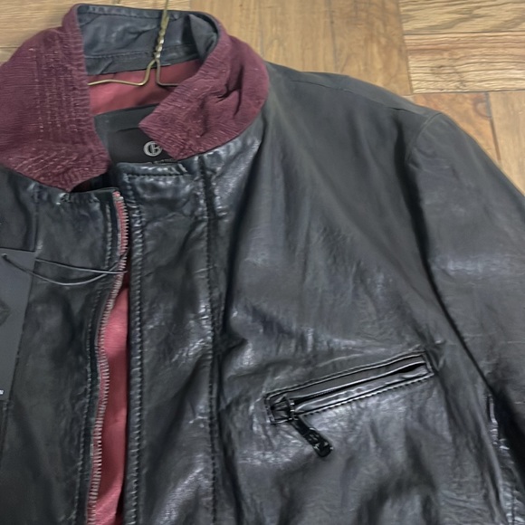 David Bitton leather military style jacket size medium vintage - Picture 3 of 9